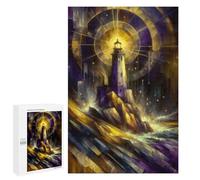 Puzzles for Teenagerss 1000 PCS Lighthouse in Golden Light Jigsaws for Adults Relaxing Games Difficult Challenge Fun Activities at Home 1000 PCS