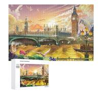 Puzzles for Teenagerss 1000 PCS London Sunset with Big Ben Jigsaw Puzzle Teenagers Puzzles Relaxing Games Presents for Women Fun Activities at Home 1000 PCS