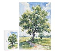 Puzzles for Teenagerss 1000 PCS Lone Summer Tree Adult Jigsaw Puzzle Relaxing Games Wall Decoration Fun Activities at Home 1000 PCS