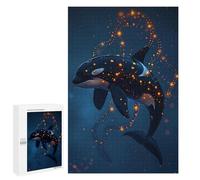 Puzzles for Teenagerss 1000 PCS Magical Orca Whale Killer Adult Jigsaw Puzzle Toy Wall Decor Difficult Challenge Christmas Birthday Gifts 1000 PCS
