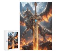 Puzzles for Teenagerss 1000 PCS Majestic Dragon King Adult Jigsaw Puzzle Toy Wall Decor Difficult Challenge Christmas Birthday Gifts 1000 PCS