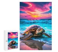 Puzzles for Teenagerss 1000 PCS Majestic Sea Turtle at Sunset Jigsaw Puzzle Toy Wall Decor Home Decoration Unique Birthday And Xmas Gifts 1000 PCS