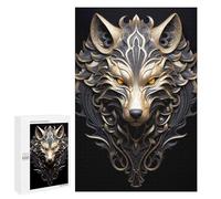 Puzzles for Teenagerss 1000 PCS Monarch Golden Wolf Puzzles for Adults Fun Games Perfect Decoration Unique Birthday And Xmas Gifts 1000 PCS
