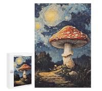 Puzzles for Teenagerss 1000 PCS Mushroom Under Starry Night Jigsaw Puzzle Toy Wall Decor Home Decoration Unique Birthday And Xmas Gifts 1000 PCS