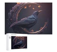 Puzzles for Teenagerss 1000 PCS Mystic Raven in Moonlit Artwork Jigsaw for Adults Relax Games Perfect Decoration Fun Activities at Home 1000 PCS