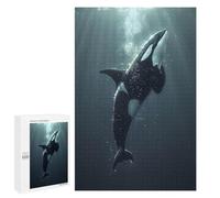 Puzzles for Teenagerss 1000 PCS Ocean Orca Whale Killer Adult Jigsaw Puzzle Toy Wall Decor Difficult Challenge Christmas Birthday Gifts 1000 PCS