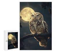 Puzzles for Teenagerss 1000 PCS Owl Under Full Moon Jigsaw Puzzle Toy Wall Decor Home Decoration Unique Birthday And Xmas Gifts 1000 PCS