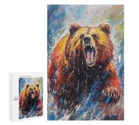 Puzzles for Teenagerss 1000 PCS Palette Bear Painting Jigsaw Puzzle Fun Games Pattern Assembly Unique Birthday And Xmas Gifts 1000 PCS