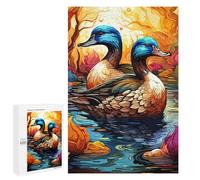 Puzzles for Teenagerss 1000 PCS Peaceful Ducks Adult Jigsaw Puzzle Toy Wall Decor Difficult Challenge Christmas Birthday Gifts 1000 PCS