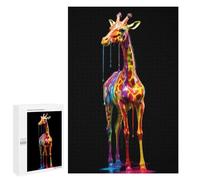 Puzzles for Teenagerss 1000 PCS Rainbow Colored Giraffe Jigsaws for Adults Relaxing Games Difficult Challenge Fun Activities at Home 1000 PCS