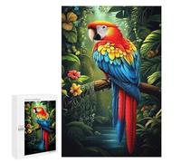 Puzzles for Teenagerss 1000 PCS Scarlet Macaw in Jungle Jigsaws for Adults Relaxing Games Difficult Challenge Fun Activities at Home 1000 PCS