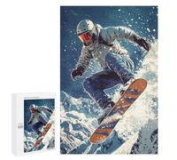 Puzzles for Teenagerss 1000 PCS Snowboarder in Flight Jigsaws for Adults Relaxing Games Difficult Challenge Fun Activities at Home 1000 PCS