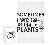 Puzzles for Teenagerss 1000 PCS Sometimes I Wet My Plants Jigsaw Puzzle Brain Teaser Game Birthday Present Fun at Home Activities, 1000 PCS