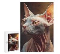Puzzles for Teenagerss 1000 PCS Sphynx Cat Oil Paint Adult Jigsaw Puzzle Toy Wall Decor Difficult Challenge Christmas Birthday Gifts 1000 PCS