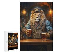 Puzzles for Teenagerss 1000 PCS Steampunk Craft Beer Lion Jigsaw Puzzle Toy Wall Decor Home Decoration Unique Birthday And Xmas Gifts 1000 PCS