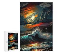 Puzzles for Teenagerss 1000 PCS Stormly Ocean 2 Adult Jigsaw Puzzle Toy Wall Decor Difficult Challenge Christmas Birthday Gifts 1000 PCS
