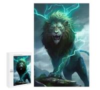 Puzzles for Teenagerss 1000 PCS Thundering Lion Majesty Jigsaws for Adults Relaxing Games Difficult Challenge Fun Activities at Home 1000 PCS