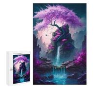 Puzzles for Teenagerss 1000 PCS Violet Magical Tree Adult Jigsaw Puzzle Relaxing Games Wall Decoration Fun Activities at Home 1000 PCS