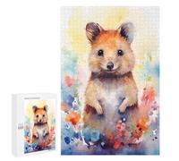 Puzzles for Teenagerss 1000 PCS Watercolor Hamster Art Print Jigsaws for Adults Relaxing Games Difficult Challenge Fun Activities at Home 1000 PCS