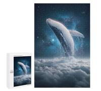 Puzzles for Teenagerss 1000 PCS Whale Breaching through Clouds Into Space Adult Jigsaw Puzzle Toy Wall Decor Difficult Challenge Christmas Birthday Gifts 1000 PCS