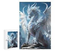 Puzzles for Teenagerss 1000 PCS White Heaven Elder Dragon Adult Jigsaw Puzzle Relaxing Games Wall Decoration Fun Activities at Home 1000 PCS