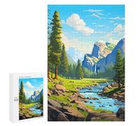 Puzzles for Teenagerss 1000 PCS Yosemite Spring Pixel Art Jigsaw Puzzle Fun Games Pattern Assembly Unique Birthday And Xmas Gifts 1000 PCS