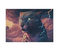 Puzzles for Teenagerss 1000pcs(38x26cm) S Thundering Leopard Wild Power Unleashed Puzzles for Adults Relax Games Staycation Kill Time Challenging Game Gifts 1000pcs(38x26cm) S
