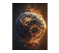 Puzzles for Teenagerss 1000pcs(52x38cm) Earth on Fire Global Crisis Jigsaw Puzzle Relaxing Games Difficult Challenge Challenging Game Gifts 1000pcs(52x38cm)