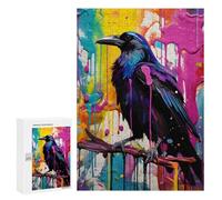 Puzzles for Teenagerss 300 PCS Abstract Raven Deco Adult Jigsaw Puzzle Relaxing Games Wall Decoration Fun Activities at Home 300 PCS