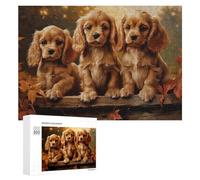 Puzzles for Teenagerss 300 PCS American Cocker Spaniel Pu Jigsaw Puzzle Brain Teaser Game Birthday Present Fun at Home Activities, 300 PCS