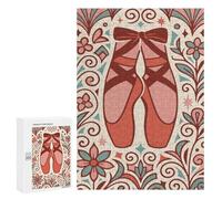 Puzzles for Teenagerss 300 PCS Ballet Shoes Floral Art Jigsaw Puzzle Relax Games Perfect Decoration Unique Birthday And Xmas Gifts 300 PCS