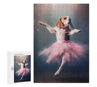 Puzzles for Teenagerss 300 PCS Beagle Ballerina Puzzles for Adults Fun Games Perfect Decoration Unique Birthday And Xmas Gifts 300 PCS
