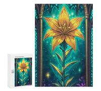 Puzzles for Teenagerss 300 PCS Beautiful Golden Flower Jigsaw Puzzle Toy Wall Decor Home Decoration Unique Birthday And Xmas Gifts 300 PCS