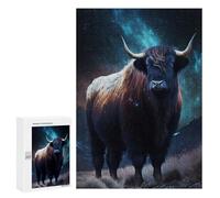 Puzzles for Teenagerss 300 PCS Bison Space Jigsaw Puzzle Relax Games Perfect Decoration Unique Birthday And Xmas Gifts 300 PCS
