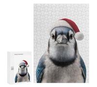 Puzzles for Teenagerss 300 PCS Blue Jay Christmas Portrait Jigsaw Puzzle Toy Wall Decor Home Decoration Unique Birthday And Xmas Gifts 300 PCS