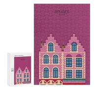 Puzzles for Teenagerss 300 PCS Bruges Snippet Adult Jigsaw Puzzle Toy Wall Decor Difficult Challenge Christmas Birthday Gifts 300 PCS