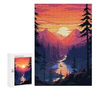 Puzzles for Teenagerss 300 PCS California River Pixel Art Jigsaw Puzzle Toy Wall Decor Home Decoration Unique Birthday And Xmas Gifts 300 PCS