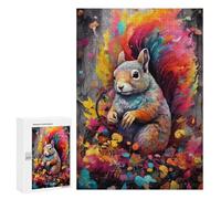 Puzzles for Teenagerss 300 PCS Colorful Squirrel Artwork Jigsaw for Adults Relax Games Perfect Decoration Fun Activities at Home 300 PCS
