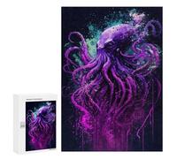 Puzzles for Teenagerss 300 PCS Cosmic Fantasy Octopus Jigsaw Puzzle Fun Games Pattern Assembly Unique Birthday And Xmas Gifts 300 PCS