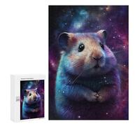 Puzzles for Teenagerss 300 PCS Cosmic Hamster Art Print-4 Jigsaw Puzzle Relax Games Perfect Decoration Unique Birthday And Xmas Gifts 300 PCS
