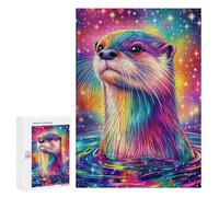 Puzzles for Teenagerss 300 PCS Cosmic Otter Wall Art Jigsaw Puzzle Relax Games Perfect Decoration Unique Birthday And Xmas Gifts 300 PCS