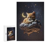 Puzzles for Teenagerss 300 PCS Cute Cat Dreaming on Cloud Jigsaws for Adults Relaxing Games Difficult Challenge Fun Activities at Home 300 PCS