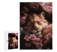 Puzzles for Teenagerss 300 PCS Cute Lion Cub Sleeping Adult Jigsaw Puzzle Toy Wall Decor Difficult Challenge Christmas Birthday Gifts 300 PCS