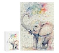 Puzzles for Teenagerss 300 PCS Cute Rainbow Elephant Jigsaw Puzzle Relax Games Perfect Decoration Unique Birthday And Xmas Gifts 300 PCS