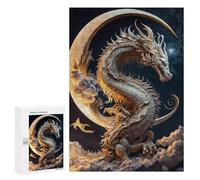 Puzzles for Teenagerss 300 PCS Dragon Moonlit Majesty -1 Jigsaw for Adults Relax Games Perfect Decoration Fun Activities at Home 300 PCS