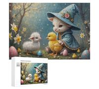 Puzzles for Teenagerss 300 PCS Easter Fantasy with Cute Animals Teenagers Puzzles Relaxing Games Presents for Women Fun Activities at Home 300 PCS