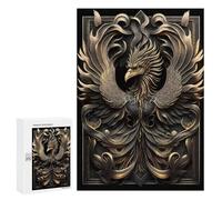 Puzzles for Teenagerss 300 PCS Epic Golden Phoenix Puzzles for Adults Fun Games Perfect Decoration Unique Birthday And Xmas Gifts 300 PCS