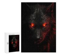 Puzzles for Teenagerss 300 PCS Evil Black Wolf Teenagers Puzzles Anti-Stress Toys Wall Decoration Unique Birthday And Xmas Gifts 300 PCS