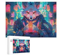 Puzzles for Teenagerss 300 PCS Fox Lantern Festival Celebration Teenagers Puzzles Relaxing Games Presents for Women Fun Activities at Home 300 PCS