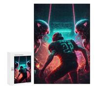 Puzzles for Teenagerss 300 PCS Glowing Football Jigsaws for Adults Relaxing Games Difficult Challenge Fun Activities at Home 300 PCS